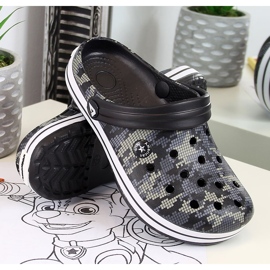 American Club svarta skumtofflor för pojkar 1