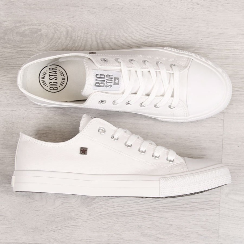 Vita eko-lädersneakers för män Big Star V174347 1