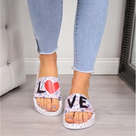 Vita strandtofflor i gummi Big Star för kvinnor 2