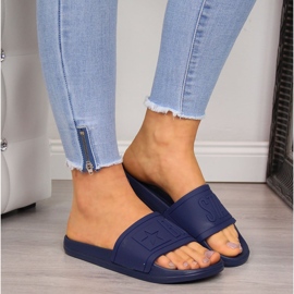 Big Star DD274A269 marinblå strandtofflor i gummi 2