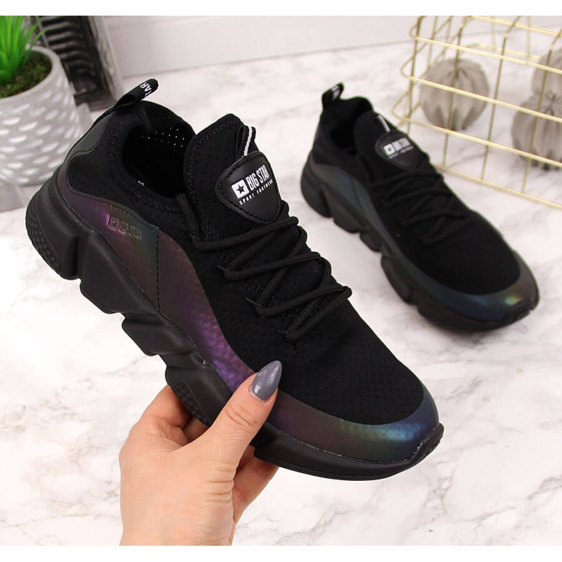 Black Big Star FF274A053 svarta sportskor för kvinnor 2