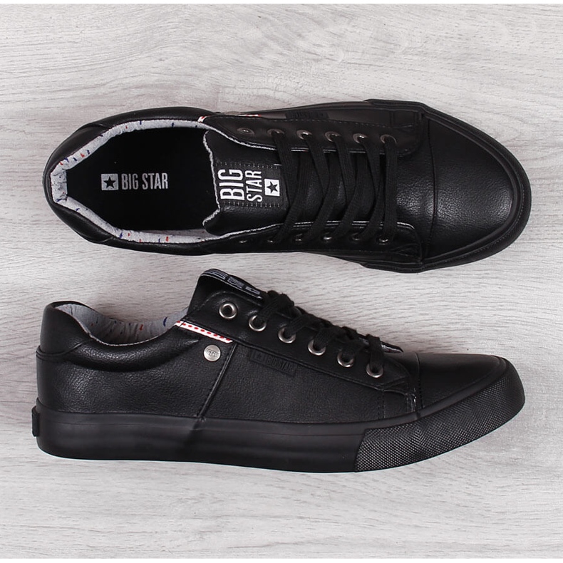 Ekologiskt läder för män, svart Big Star GG174029 1