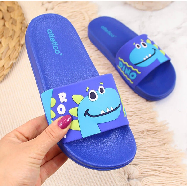 Atletico blå pooltofflor för pojkar 1 Atletico blå pooltofflor för pojkar 1