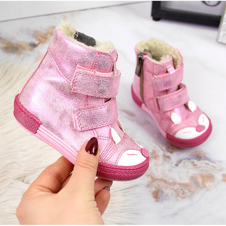 Rosa isolerade flickstövlar Kornecki 6583 1