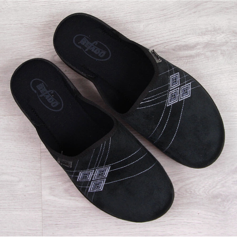 Svarta Befado hemtofflor för män 1