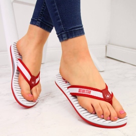 Red Big Star DD274A249 röda strandflipflops för kvinnor 1