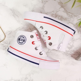 Vita barnsneakers med dragkedja Big Star HH374083 2