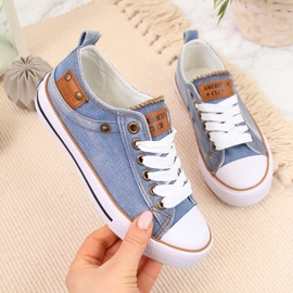 American Club blå denimblå barnsneakers 1