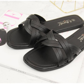 S.Barski Platta svarta tofflor för kvinnor S. Barski 2