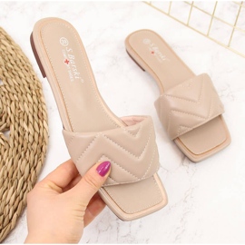 S.Barski Kvinnors beige quiltade tofflor S. Barski 2