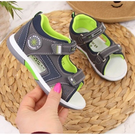 American Club grå kardborresandaler för pojkar 1