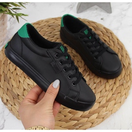 Barnsneakers low eco läder svart Big Star DD374147 1