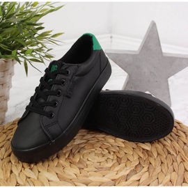 Barnsneakers low eco läder svart Big Star DD374147 2