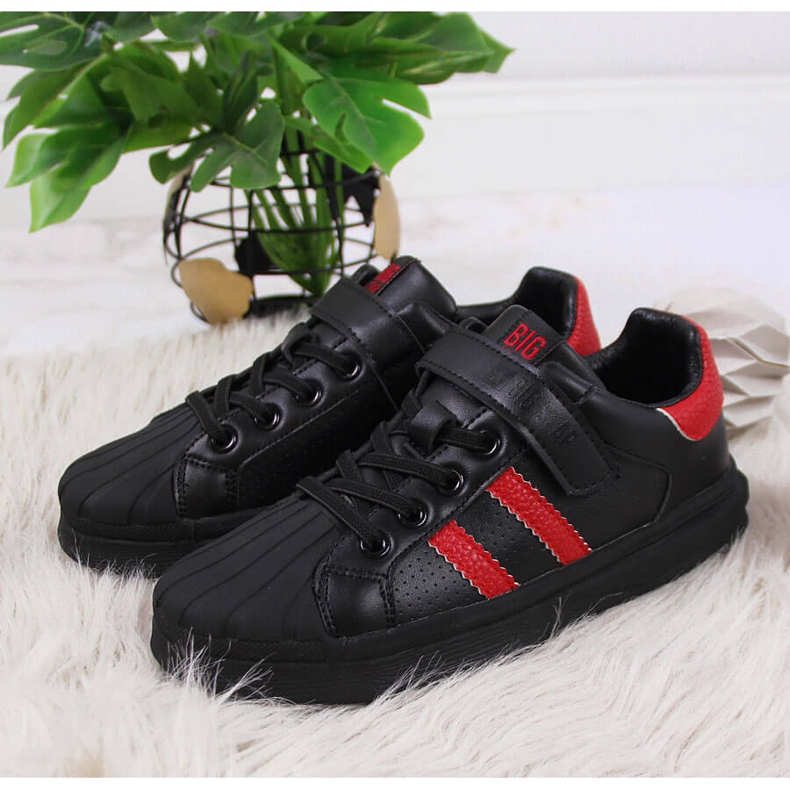 Svarta Big Star GG374022 kardborresportskor för barn 2