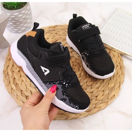 Svarta American Club barnsportskor med kardborre 1