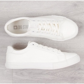 Låg topp för män i vitt ekoläder Big Star II174028 1