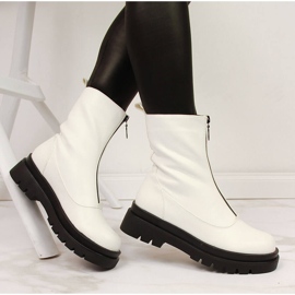 Vita eVento-arbetare för kvinnor med dragkedja framtill 1