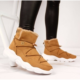 Snöskor för kvinnor kamel Big Star II274266 brun 2