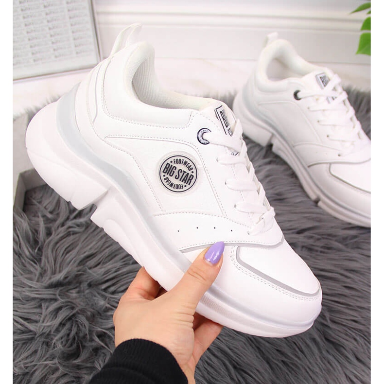 Damsportskor på den vita plattformen Big Star II274314 2