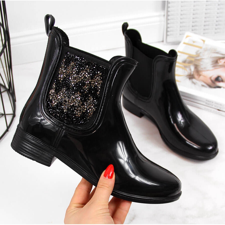 T.Sokolski Damgaloscher Jodhpur stövlar med cubic zirconia svart T. Sokolski 2