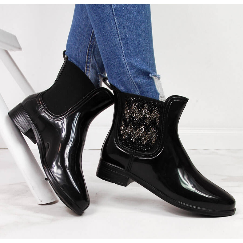 T.Sokolski Damgaloscher Jodhpur stövlar med cubic zirconia svart T. Sokolski 1