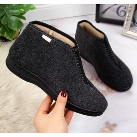 Hemtofflor för kvinnor, isolerade med dragkedja, grå Cloxx 2