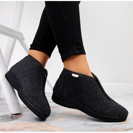 Hemtofflor för kvinnor, isolerade med dragkedja, grå Cloxx 1