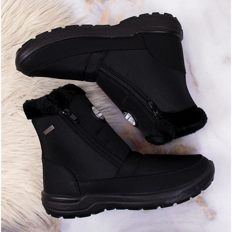 Damvattentäta isolerade snöstövlar svarta Galop 2