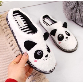 Damtofflor husdjur panda Galop vit 2