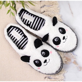 Damtofflor husdjur panda Galop vit 3