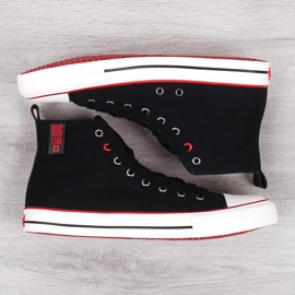 Höga svarta herrsneakers i textil Big Star JJ174065 2