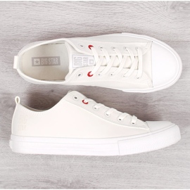 Vita, låga sneakers i ekoläder Big Star JJ174006 för män 1