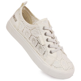 Vita spetsar tjejsneakers Big Star JJ374012 1
