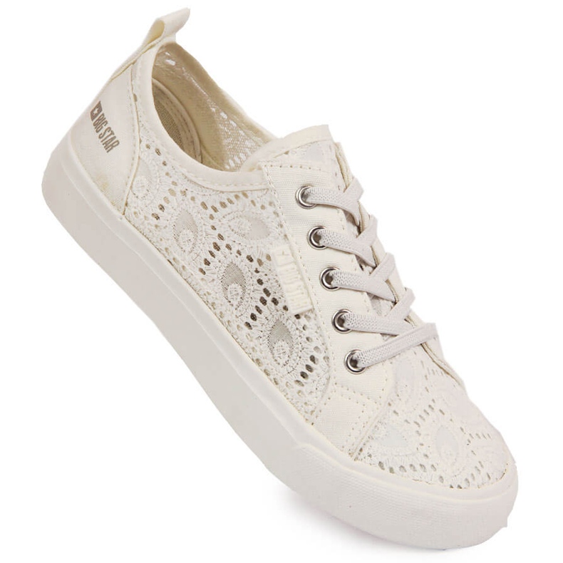 Vita spetsar tjejsneakers Big Star JJ374012 1