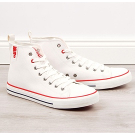 Vita högtoppade sneakers i ekoläder Big Star JJ174071 för män 1