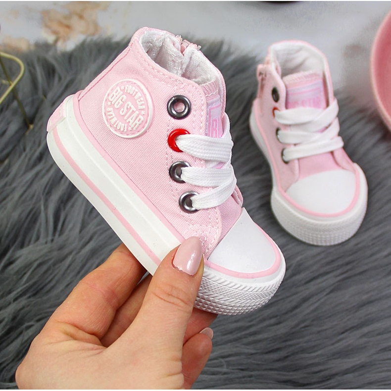 Höga rosa sneakers för flickor Big Star HH374191 1