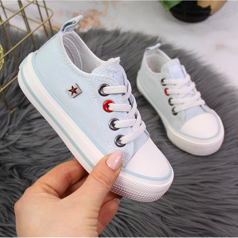 Barnsneakers med resår blå Big Star HH374094 1