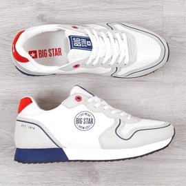 Vita sportskor i PU-läder för män Big Star JJ174141 1