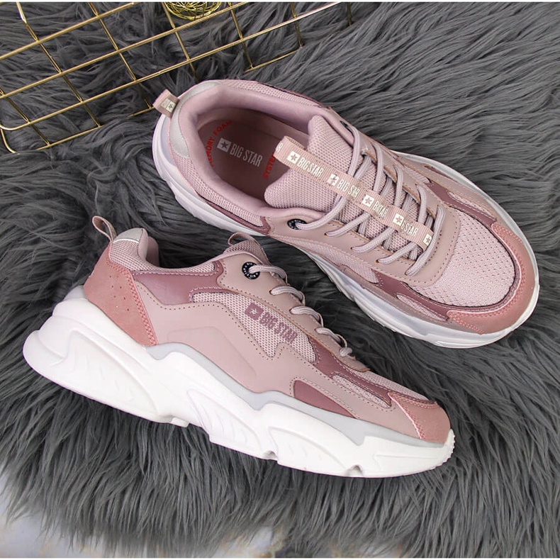 Damsportskor på den rosa Big Star-plattformen HH274258 1