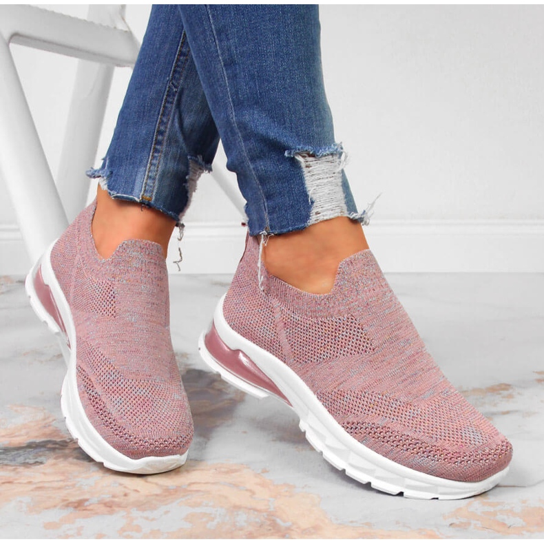 Damsportskor glider på rosa Potocki 1