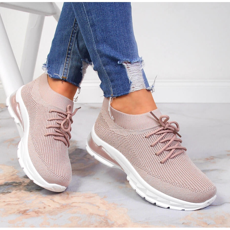 Damsportskor, strumpor, smutsrosa Potocki 1