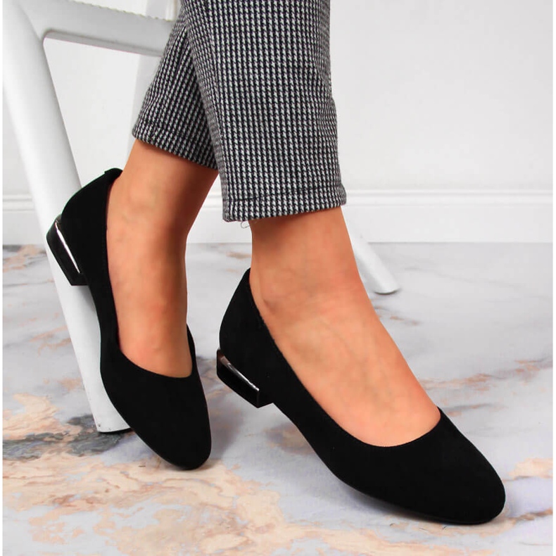 Svarta högklackade damballerinor Sergio Leone 1