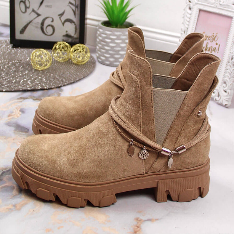 Svarta jodhpurstövlar för kvinnor, beige, Filippo 2