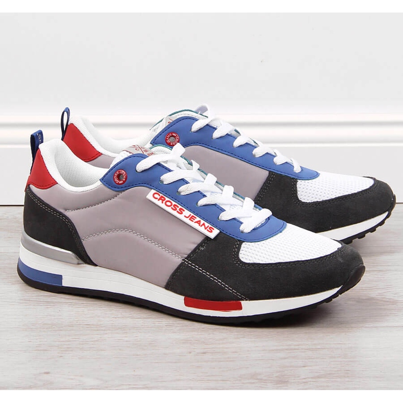Cross Jeans JJ1R4010C sportskor i läder för män grå 1