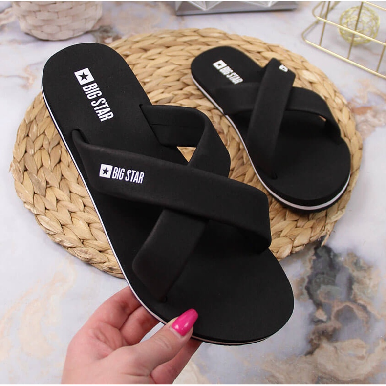 Svarta skumtofflor Big Star JJ274A338 2