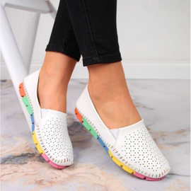 Bekväma vita Artiker-läderskor för kvinnor 1