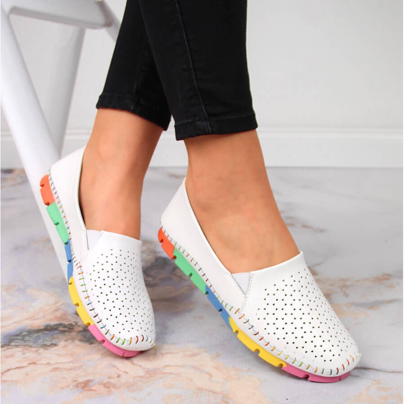 Bekväma vita Artiker-läderskor för kvinnor 1