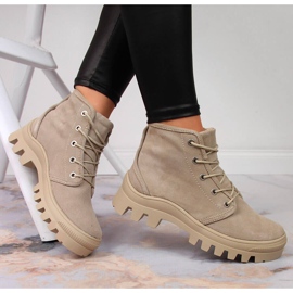 Beige Filippo sneakers i läder för kvinnor 1