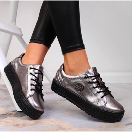 Damskor i silver i läder Filippo silver 1