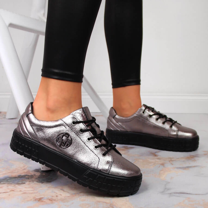 Damskor i silver i läder Filippo silver silver- 2